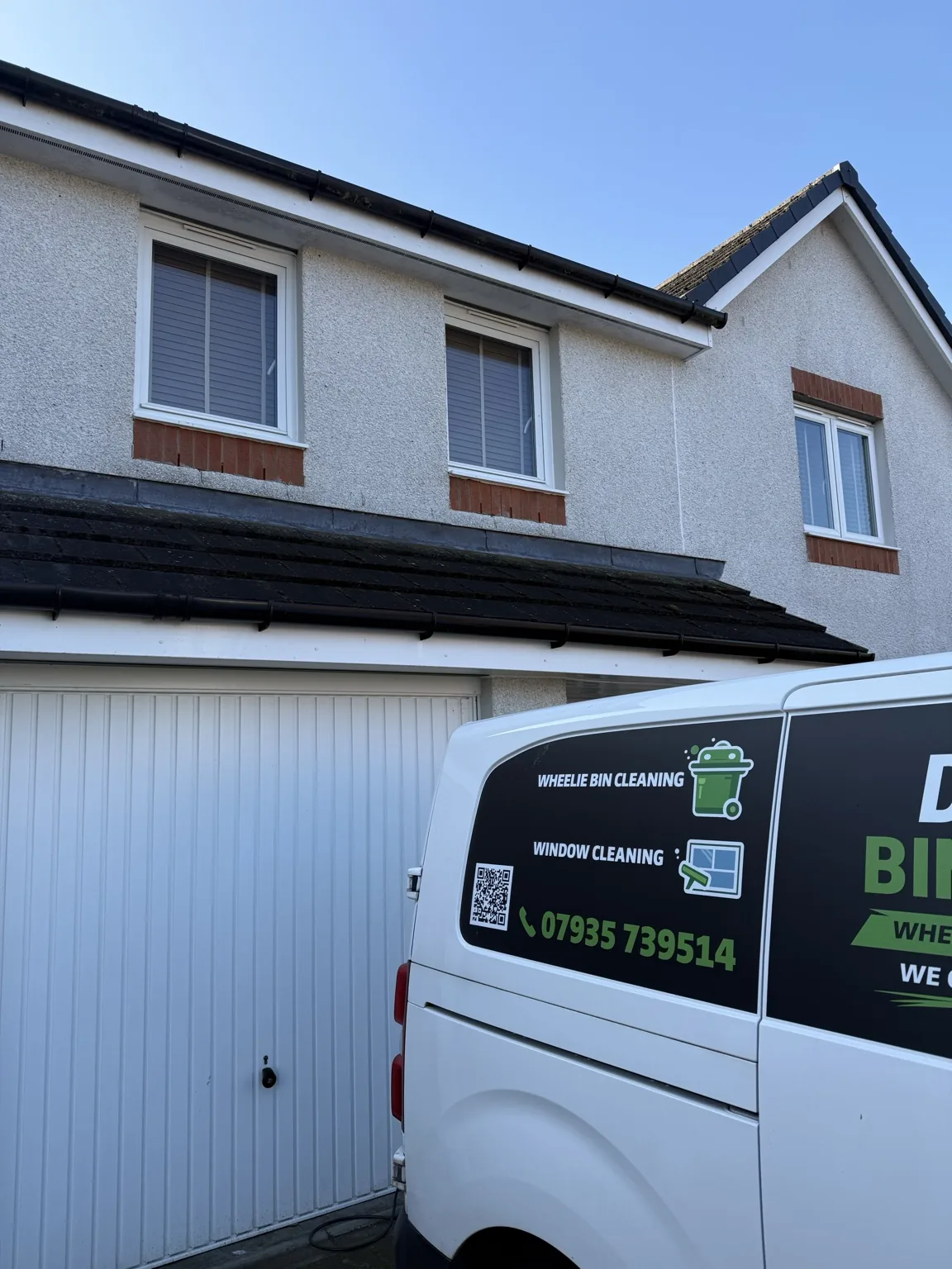 Property before professional window cleaning in Dumfries