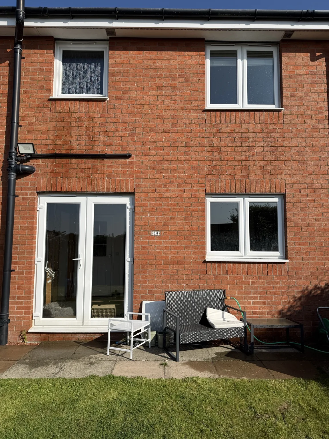 Finished exterior window cleaning on a residential property in Dumfries